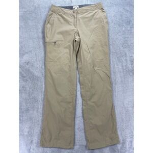 LL Bean Hiking Pants Women 6 Tan Vista Camp Straight Leg Cargo Pockets